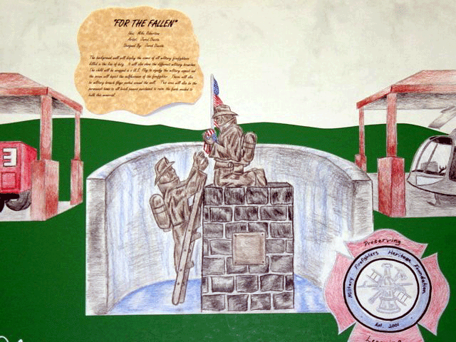Artist's Rendition of Firefighter's Memorial